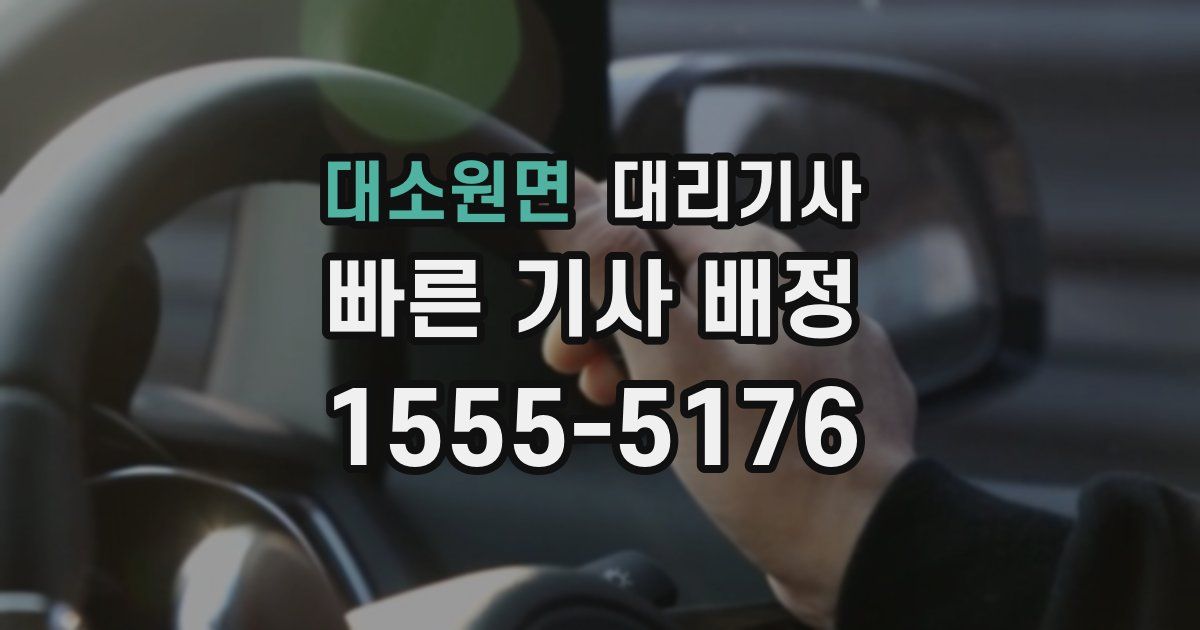 대소원면 대리기사