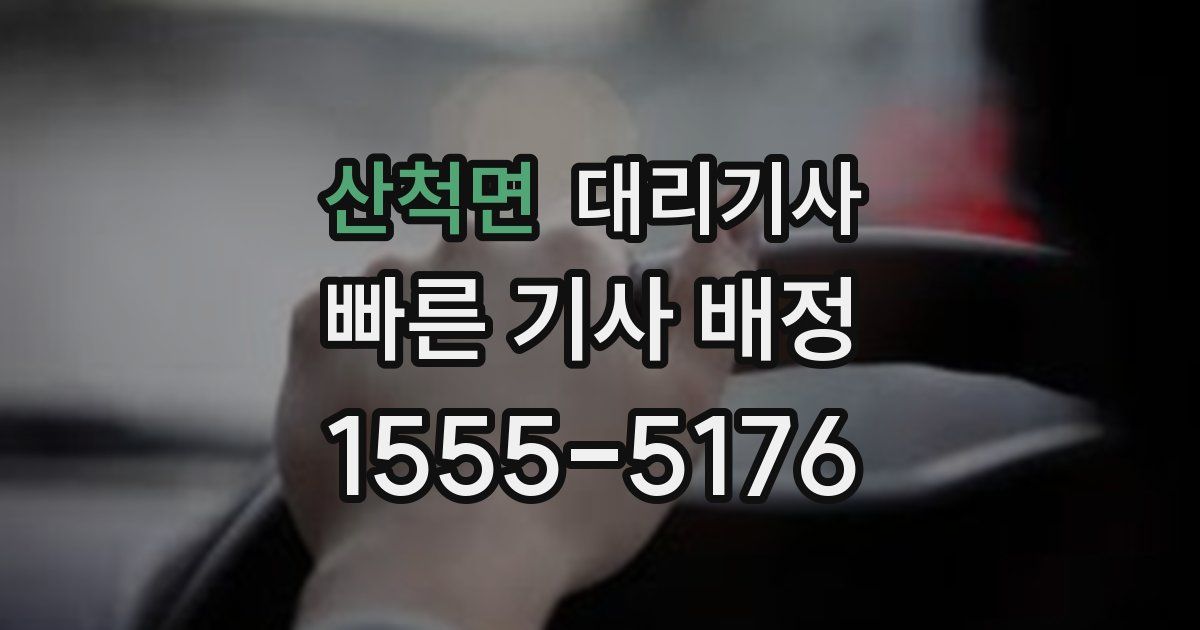 산척면 대리기사