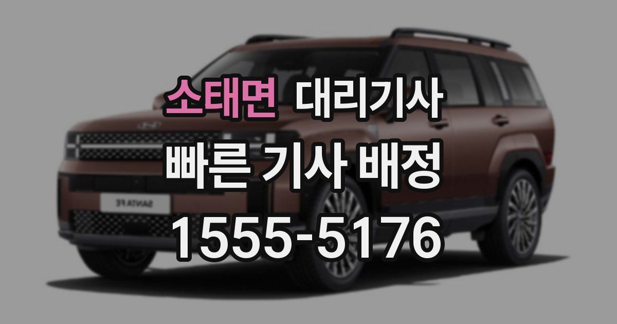 소태면 대리기사