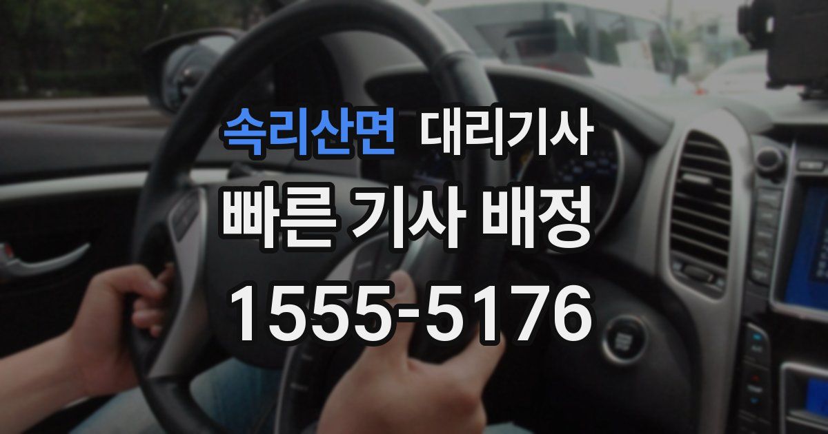 속리산면 대리기사