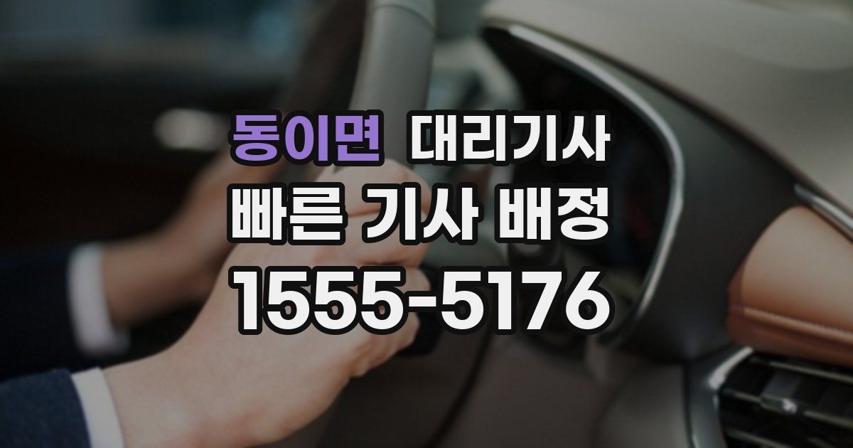 동이면 대리기사