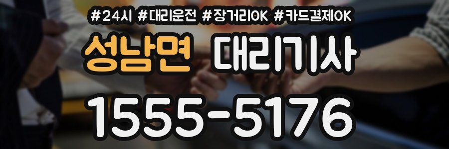 성남면 대리기사