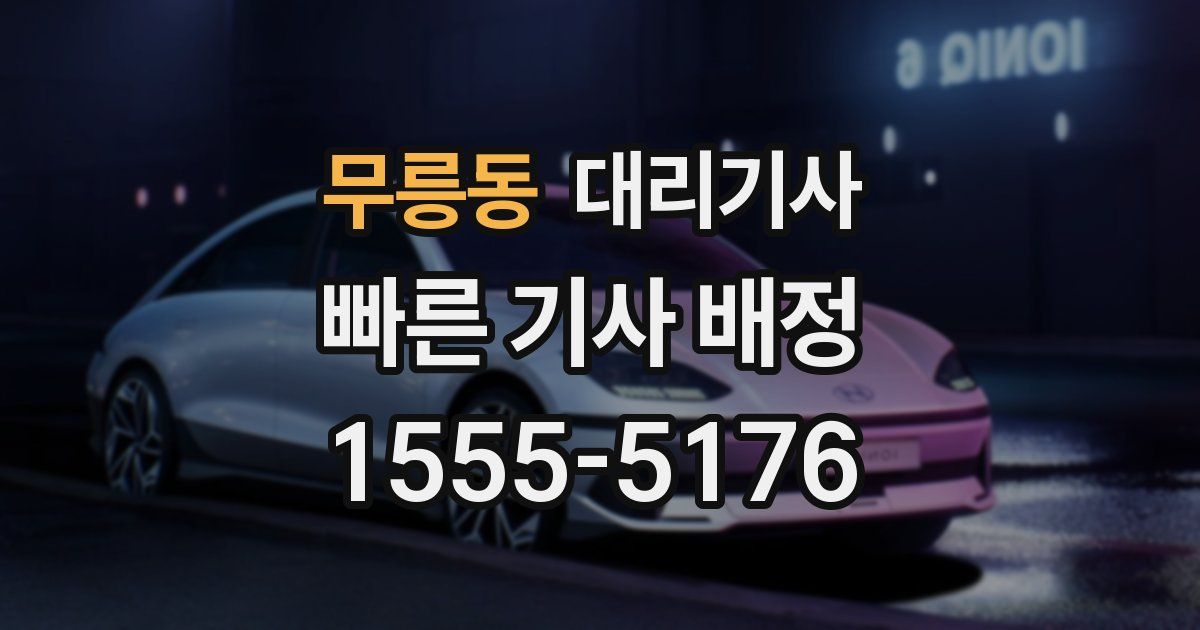 무릉동 대리기사