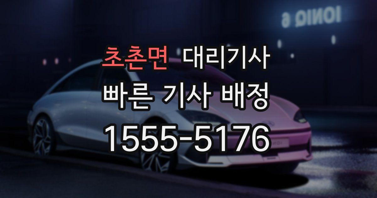 초촌면 대리기사