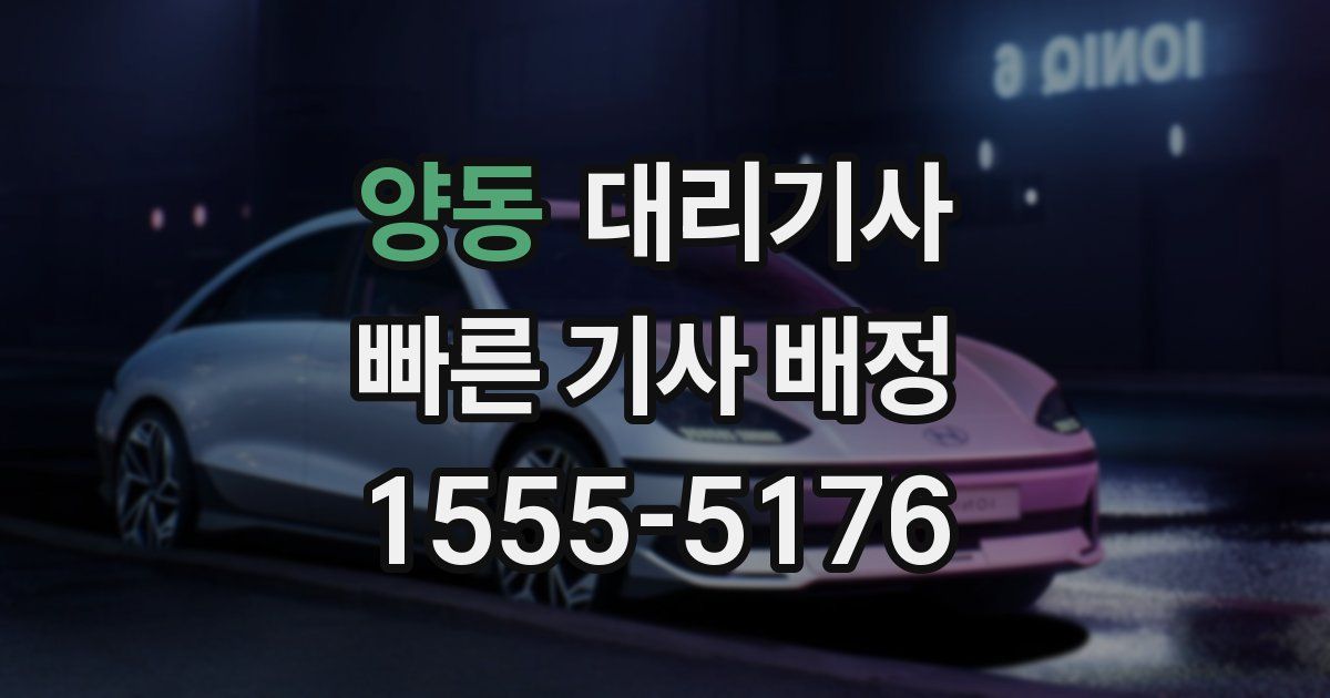양동 대리기사