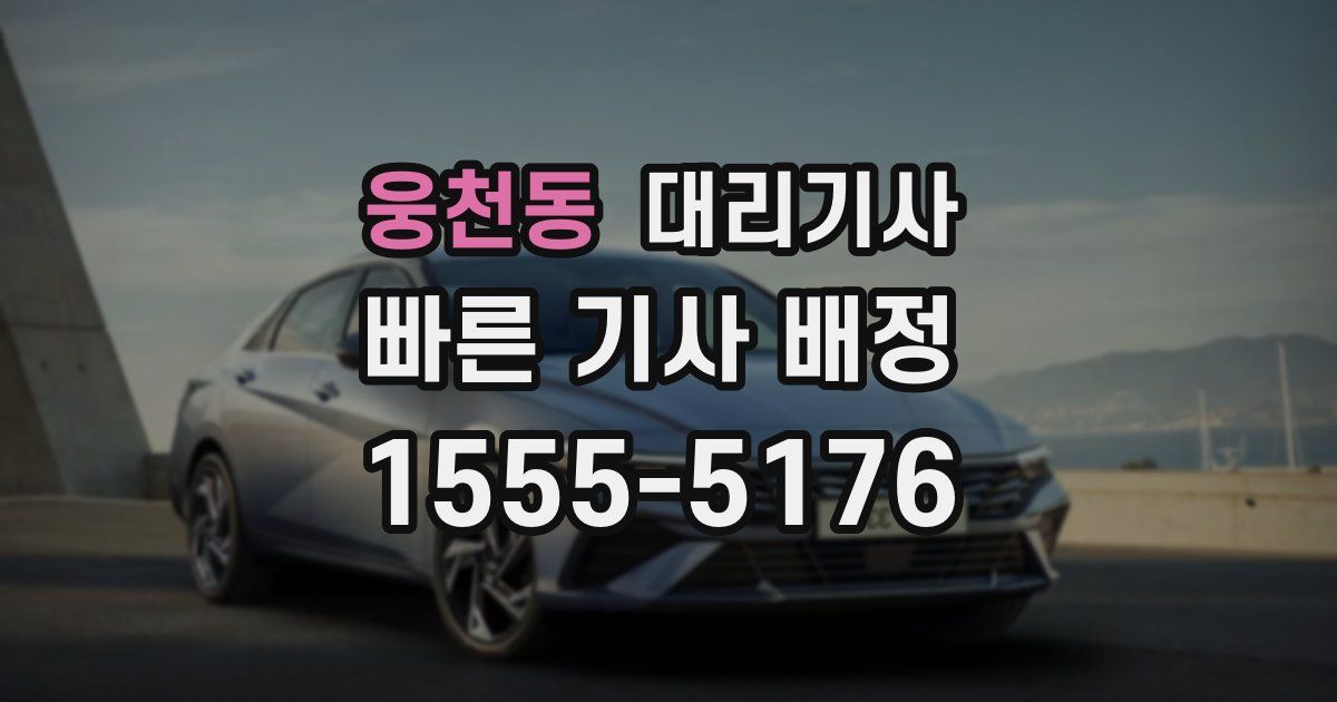웅천동 대리기사
