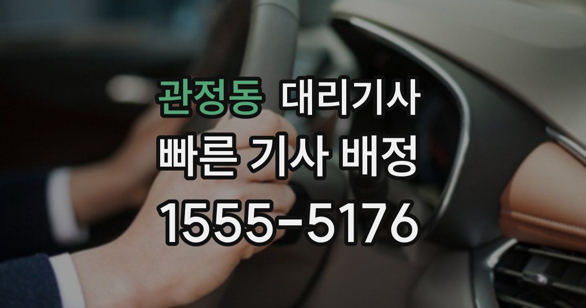 관정동 대리기사