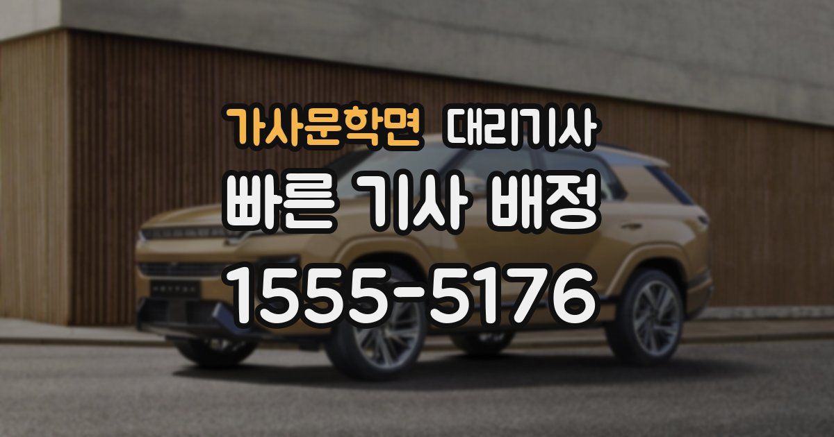 가사문학면 대리기사