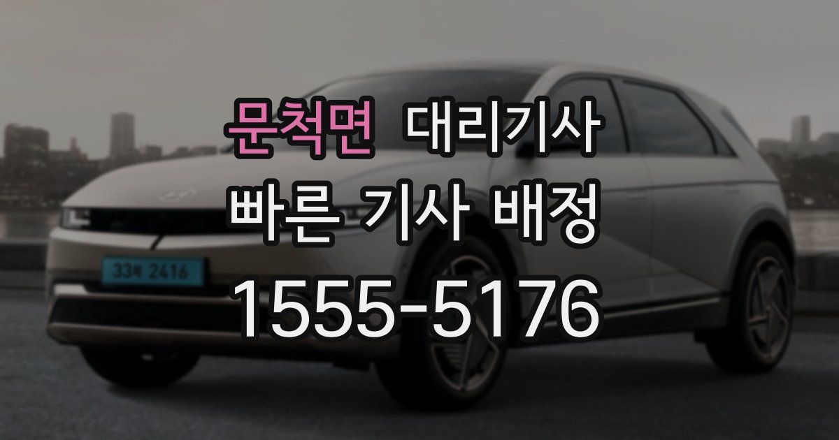 문척면 대리기사