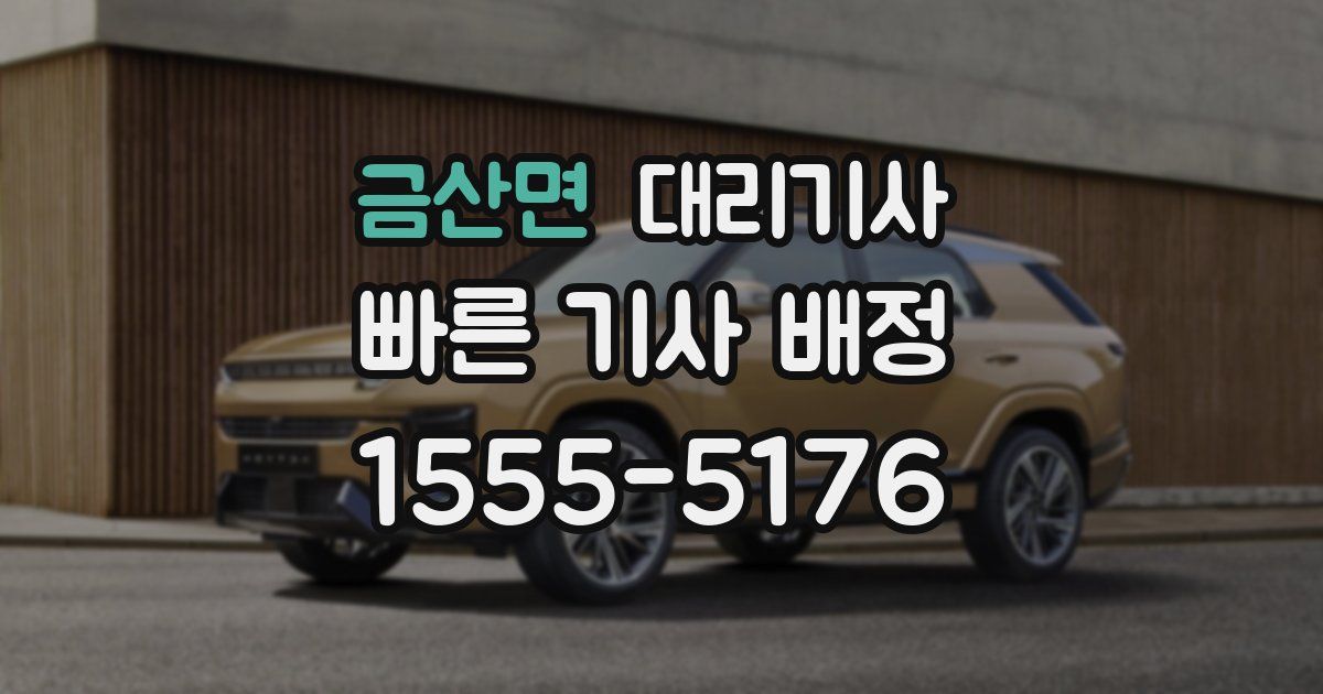 금산면 대리기사