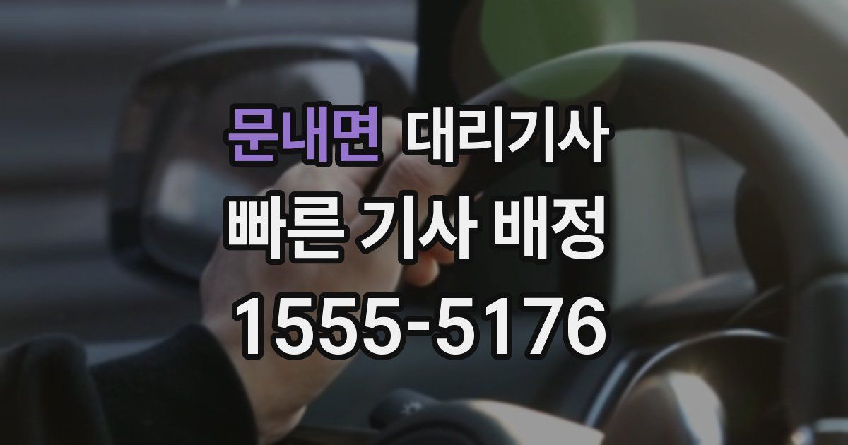 문내면 대리기사