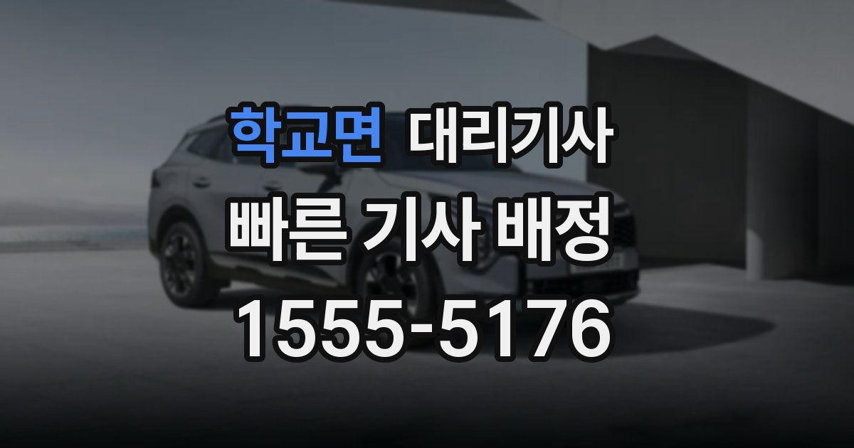 학교면 대리기사