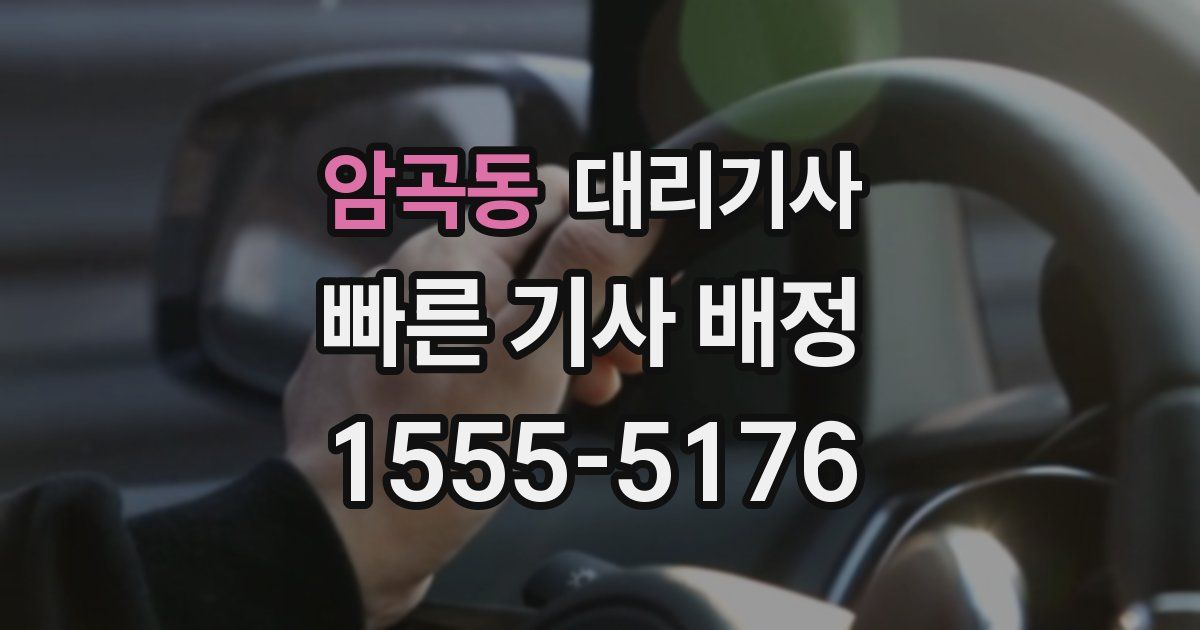 암곡동 대리기사
