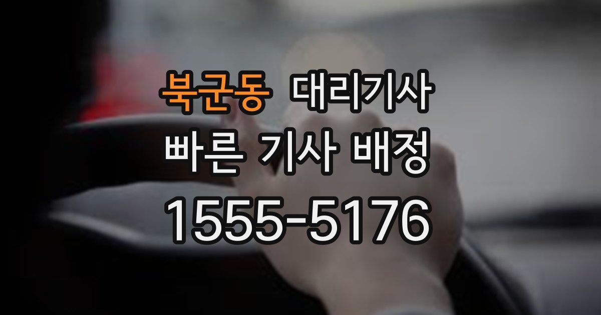 북군동 대리기사