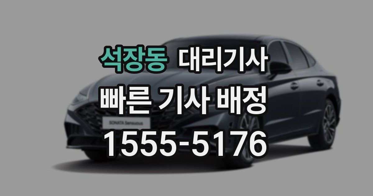 석장동 대리기사