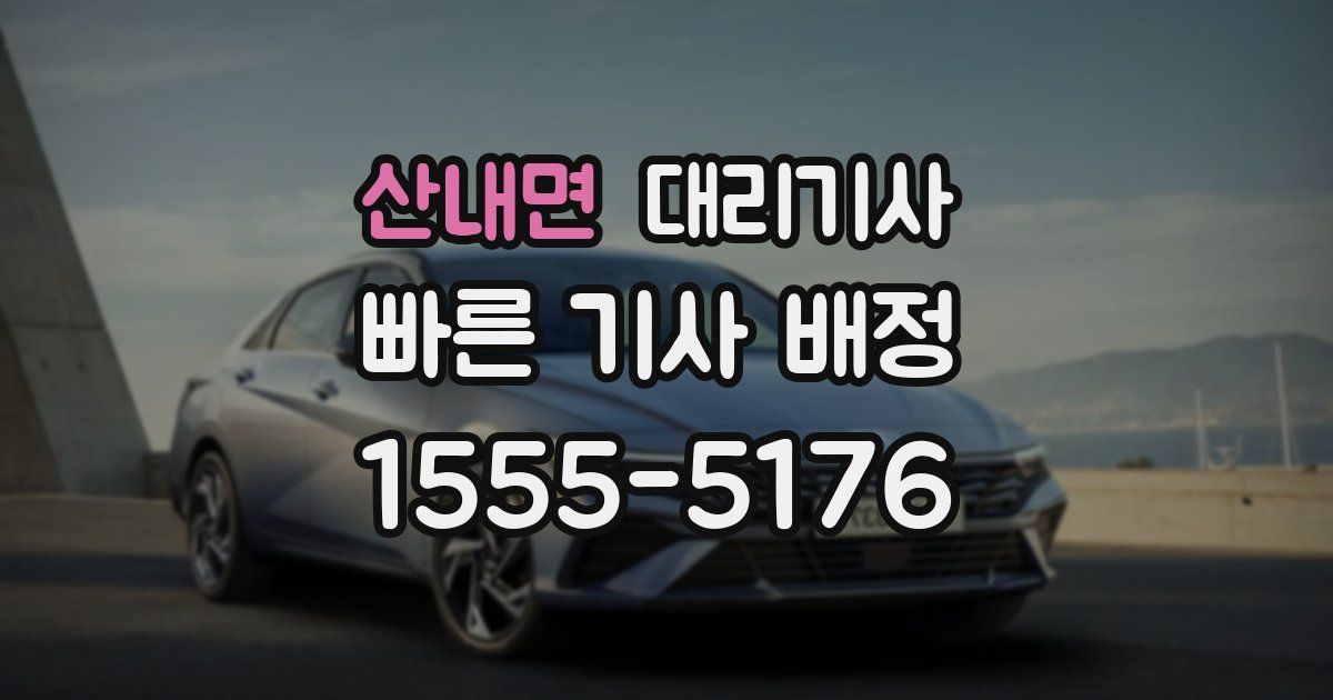 산내면 대리기사