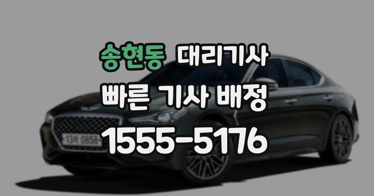 송현동 대리기사