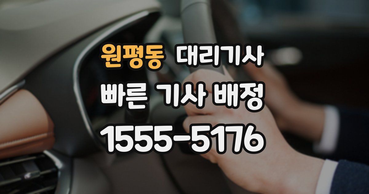 원평동 대리기사