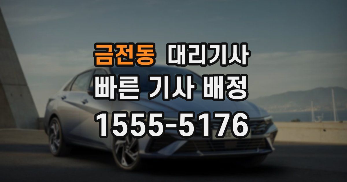 금전동 대리기사
