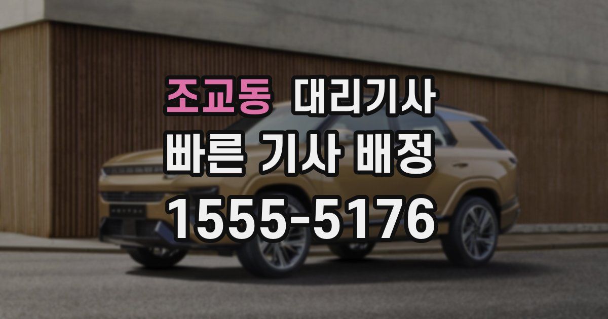 조교동 대리기사