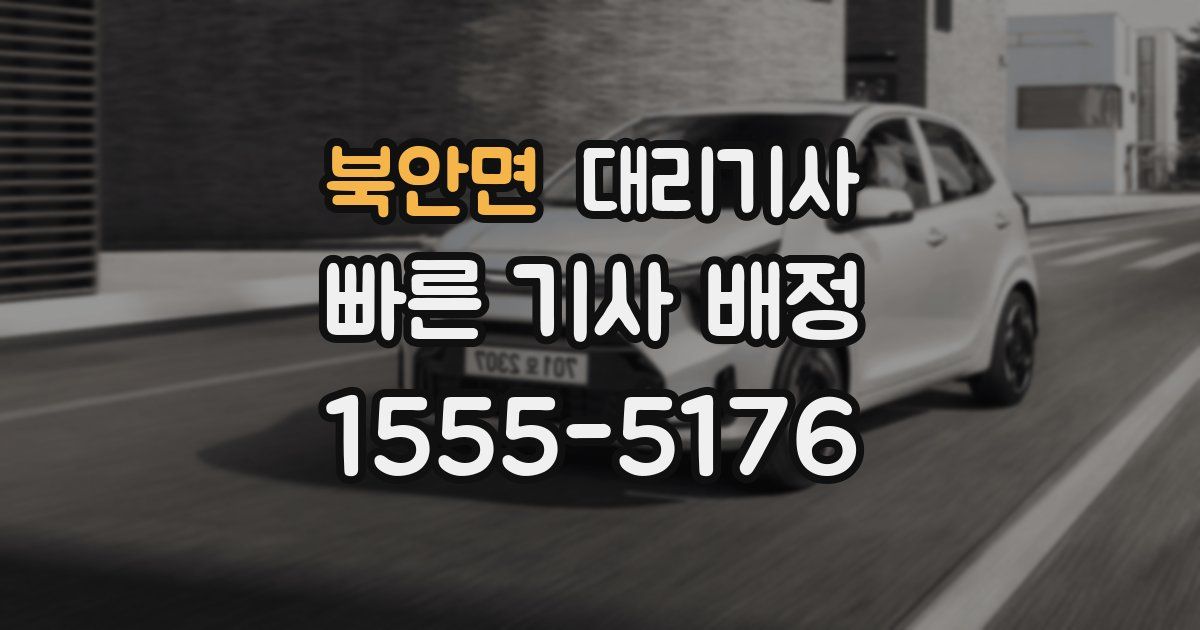 북안면 대리기사