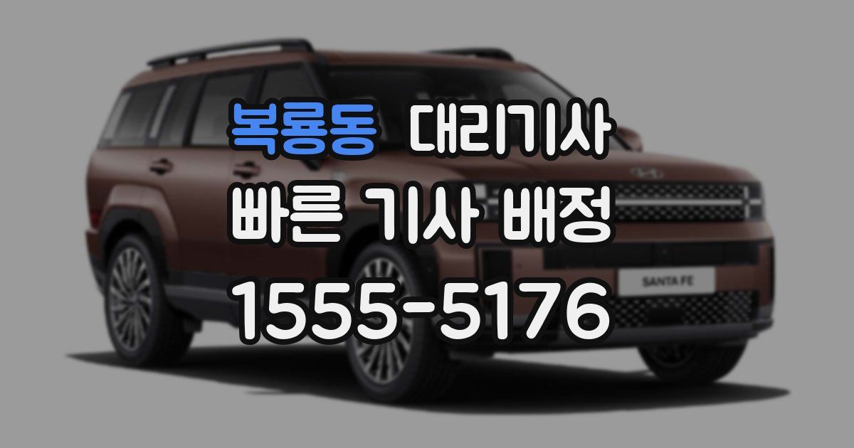 복룡동 대리기사