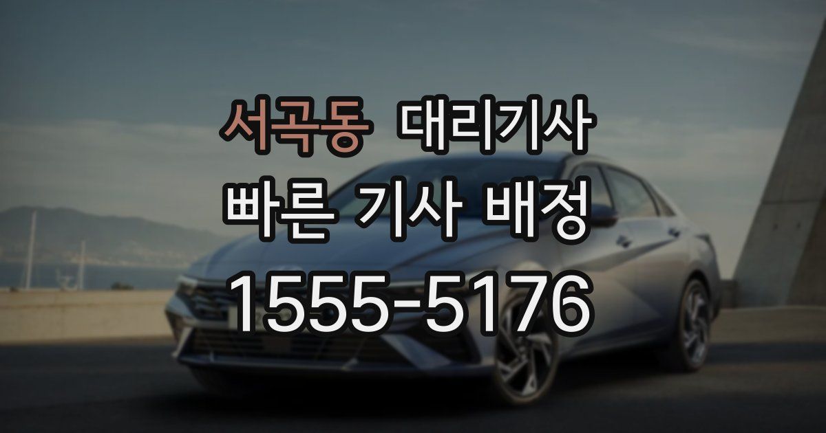 서곡동 대리기사