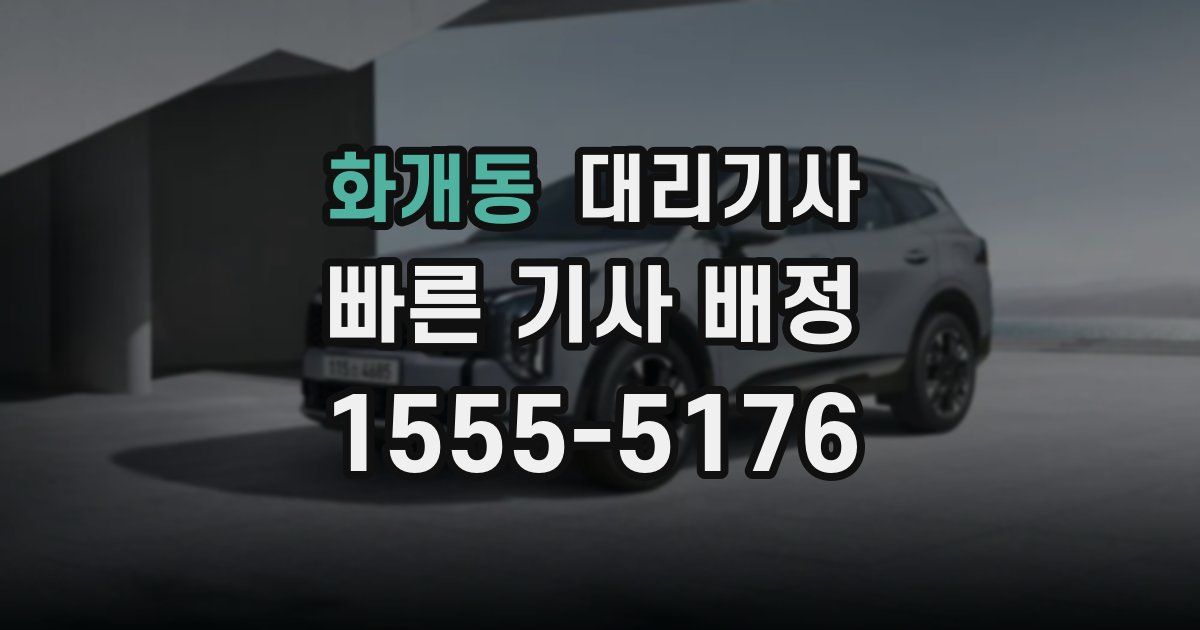 화개동 대리기사
