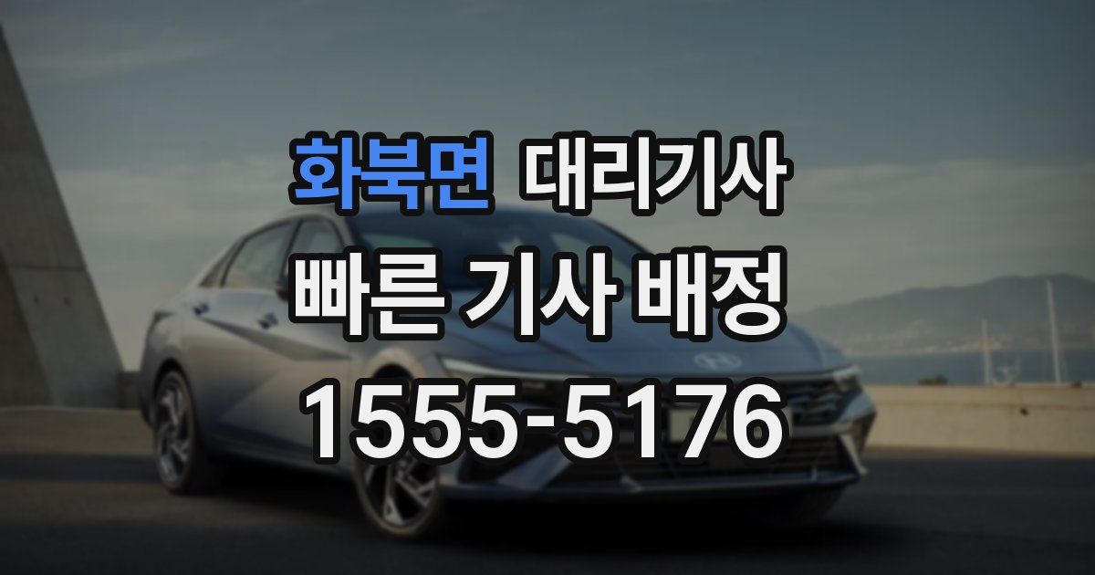 화북면 대리기사