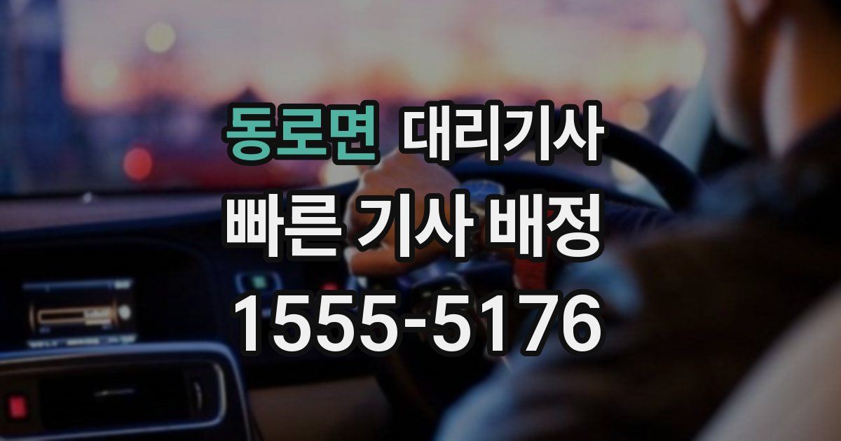 동로면 대리기사