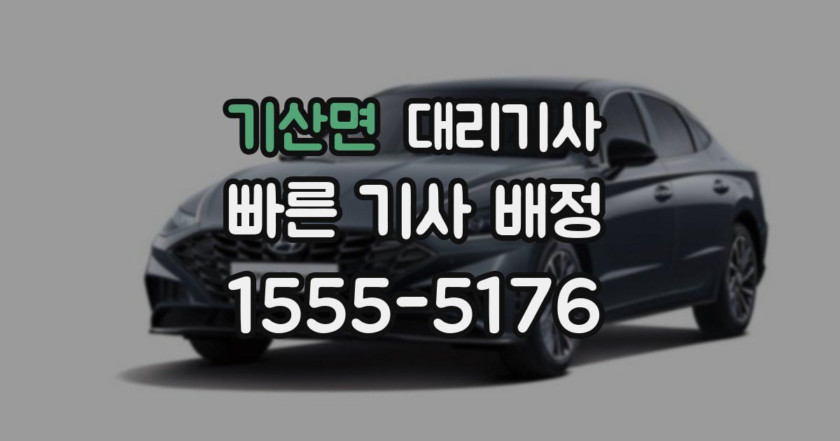 기산면 대리기사