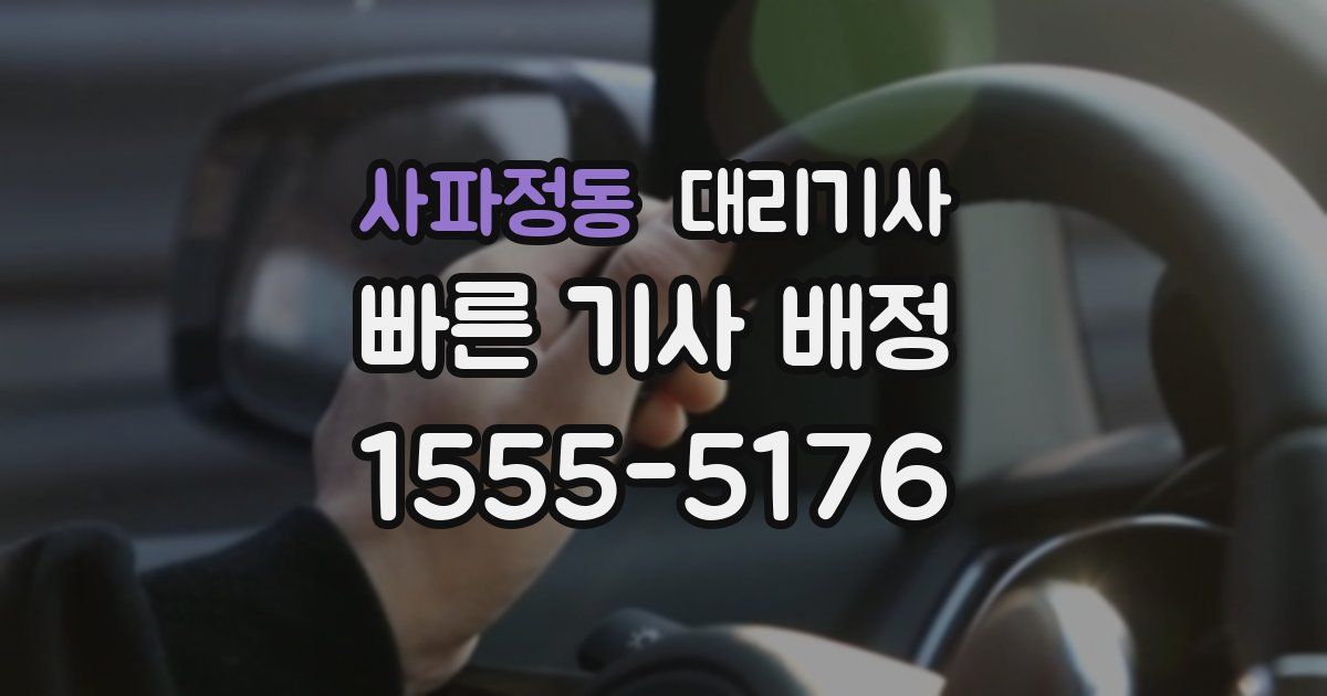 사파정동 대리기사