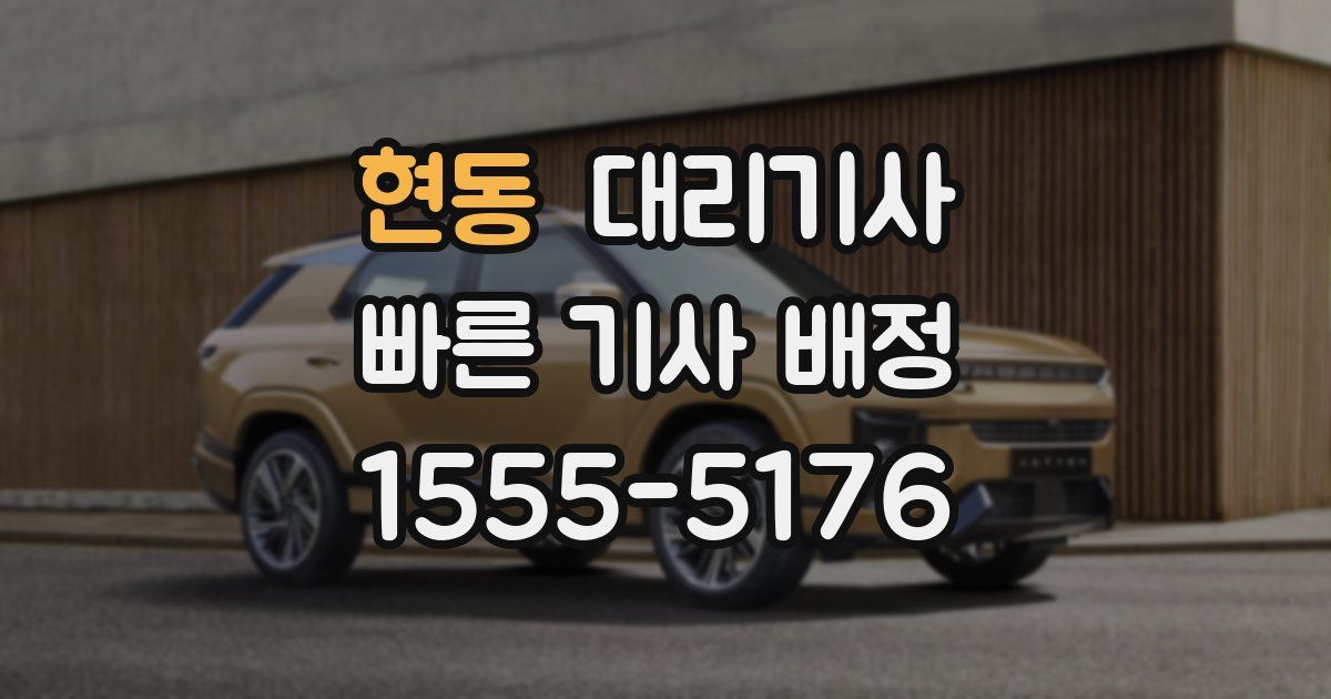 현동 대리기사