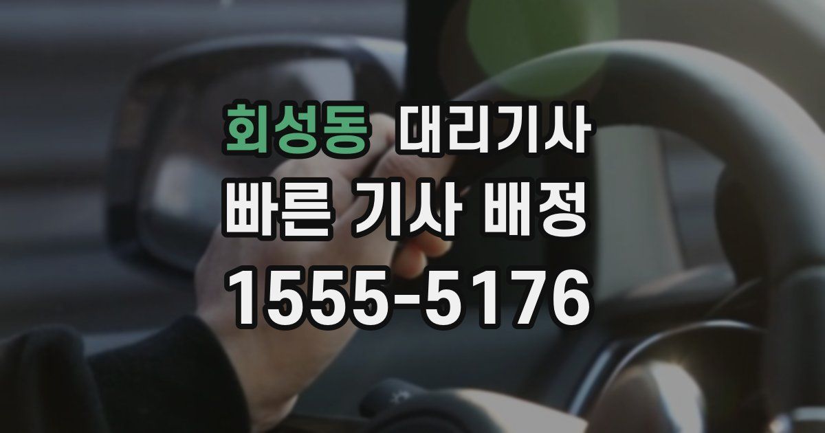 회성동 대리기사