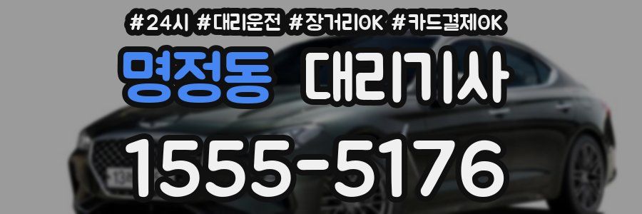 명정동 대리기사