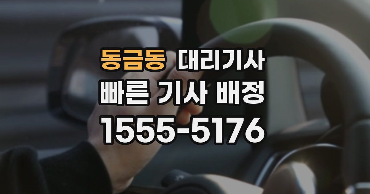 동금동 대리기사