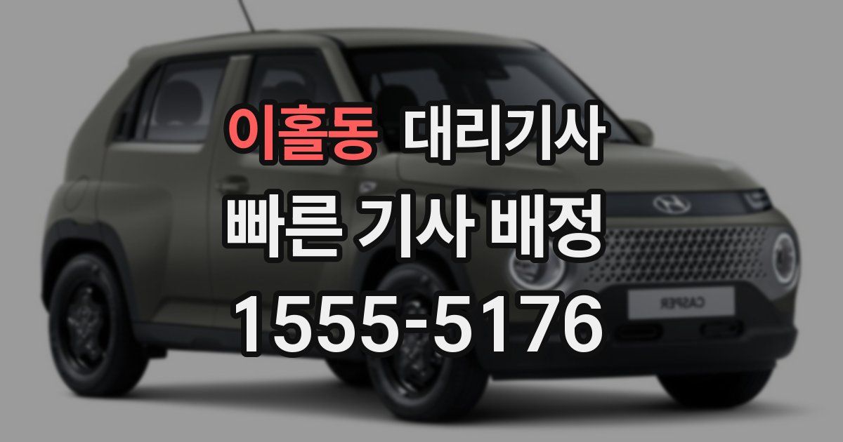 이홀동 대리기사