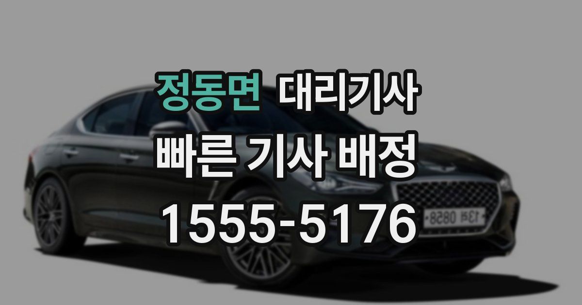 정동면 대리기사