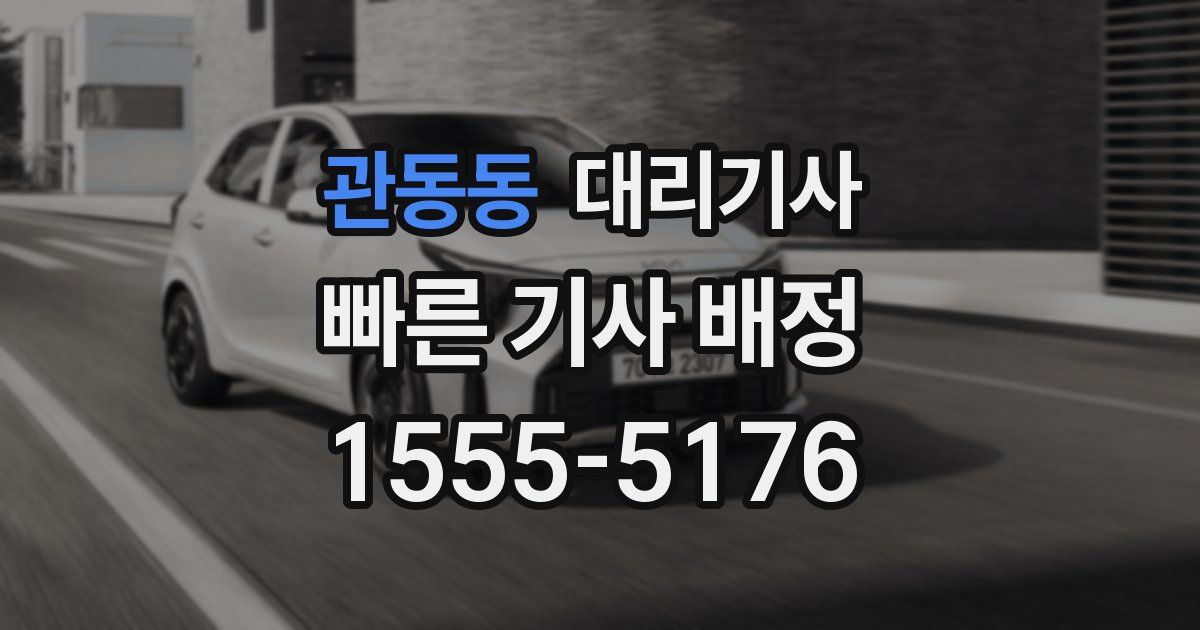 관동동 대리기사