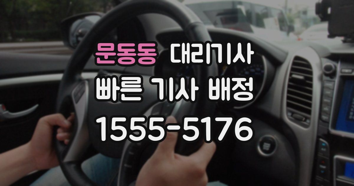 문동동 대리기사