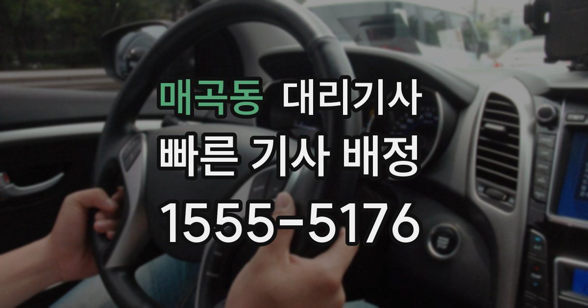 매곡동 대리기사