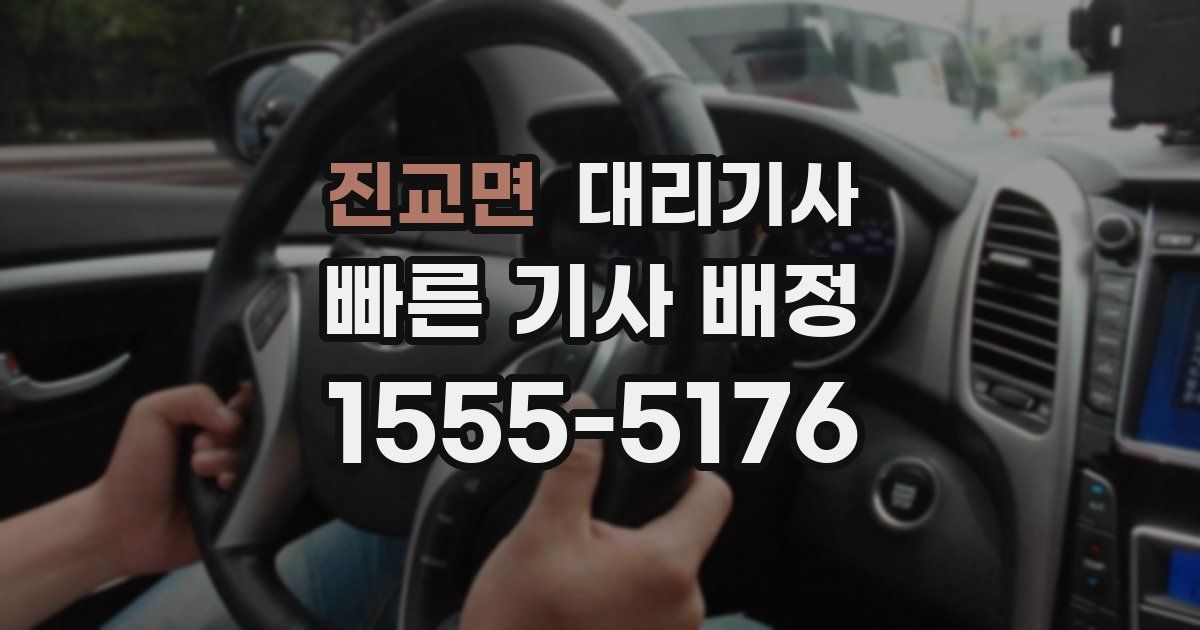 진교면 대리기사