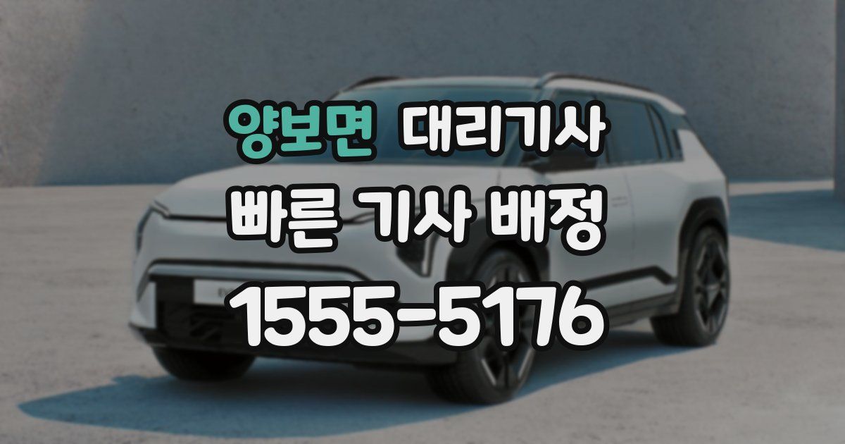 양보면 대리기사