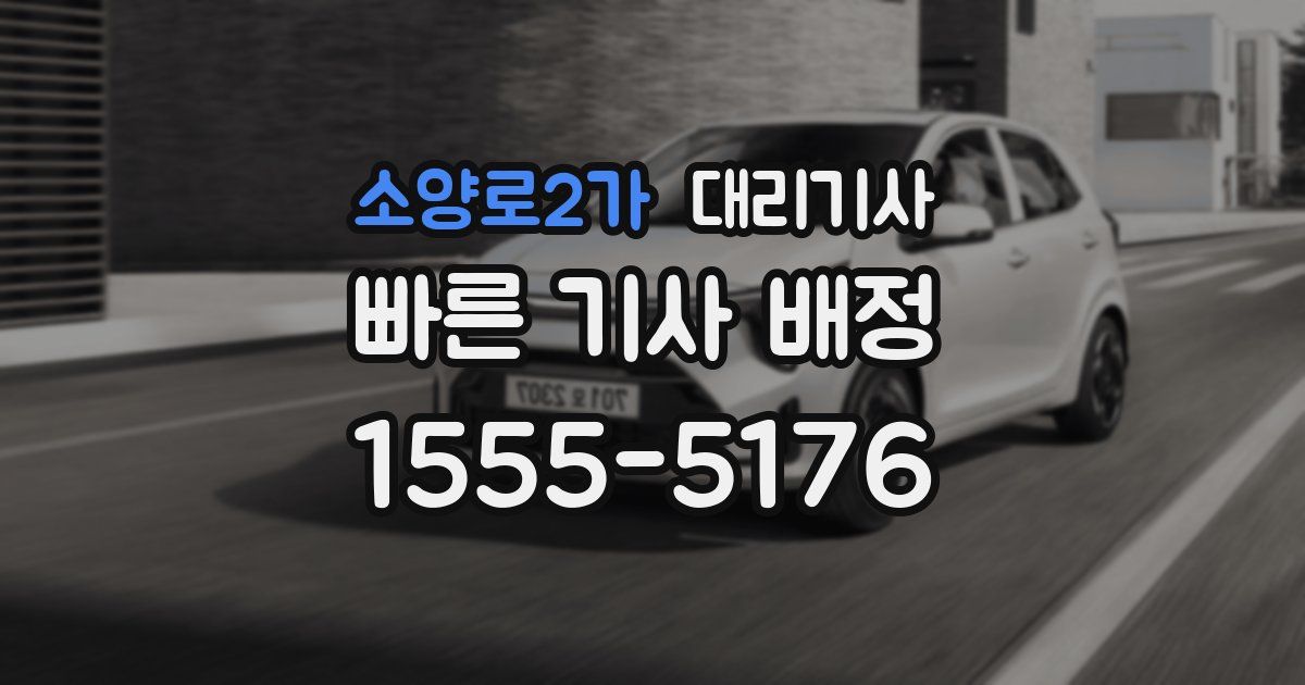 소양로2가 대리기사