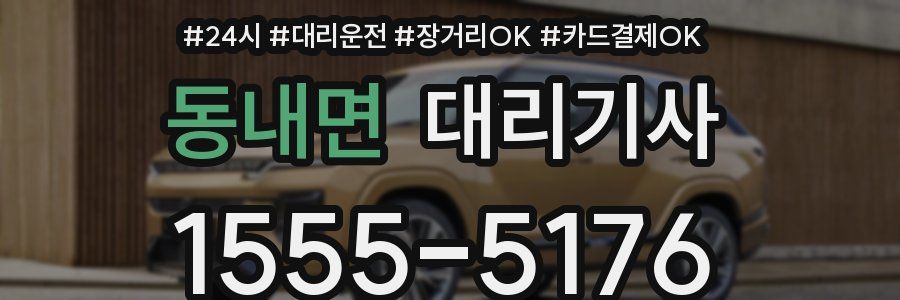 동내면 대리기사