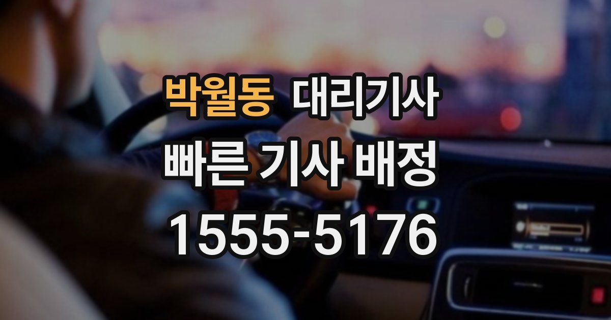 박월동 대리기사