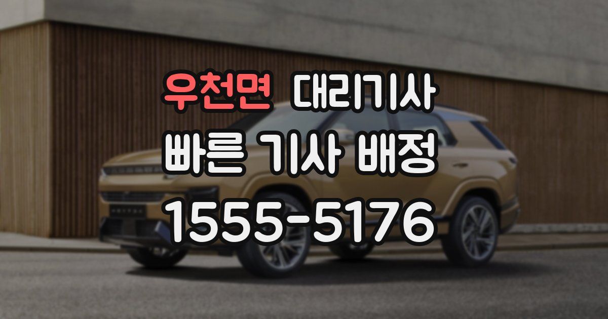 우천면 대리기사