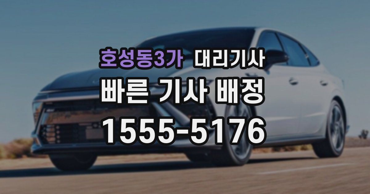 호성동3가 대리기사