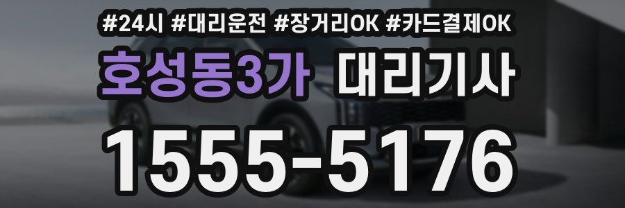 호성동3가 대리기사