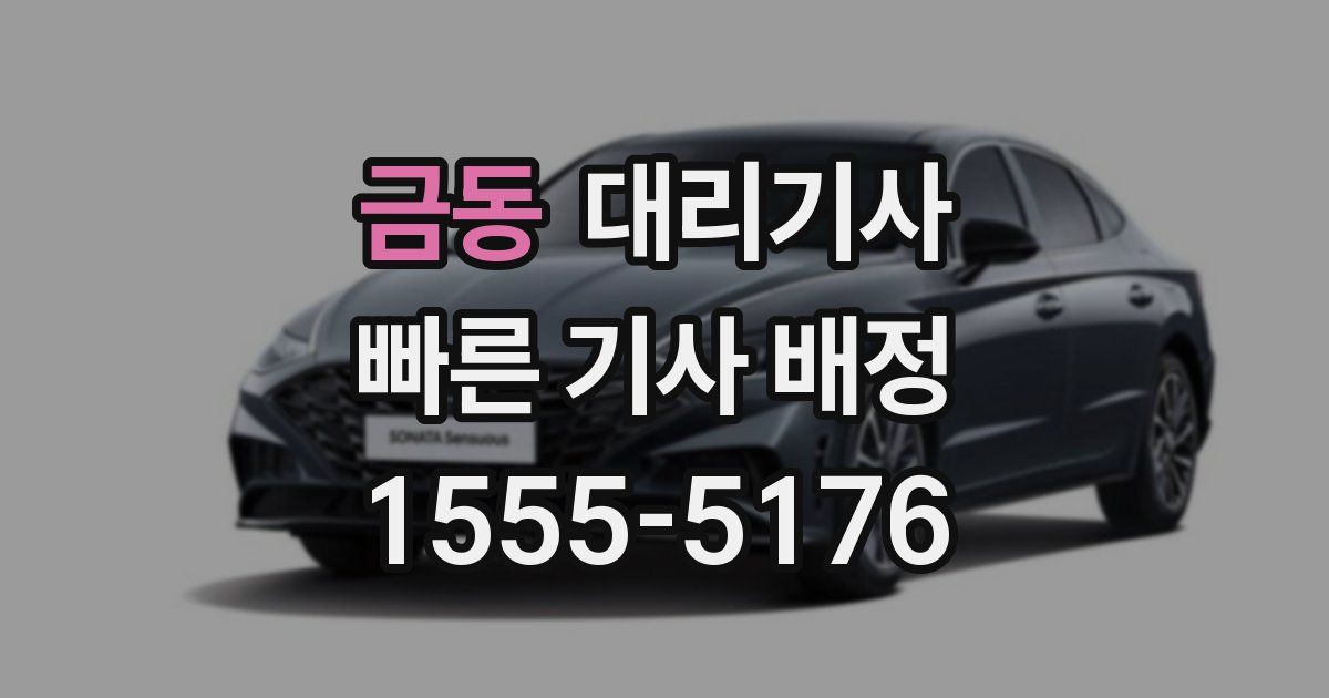금동 대리기사
